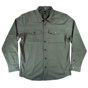 BOSS Hugo Boss Relaxed Fit Green Button Shirt L Cotton Casual
